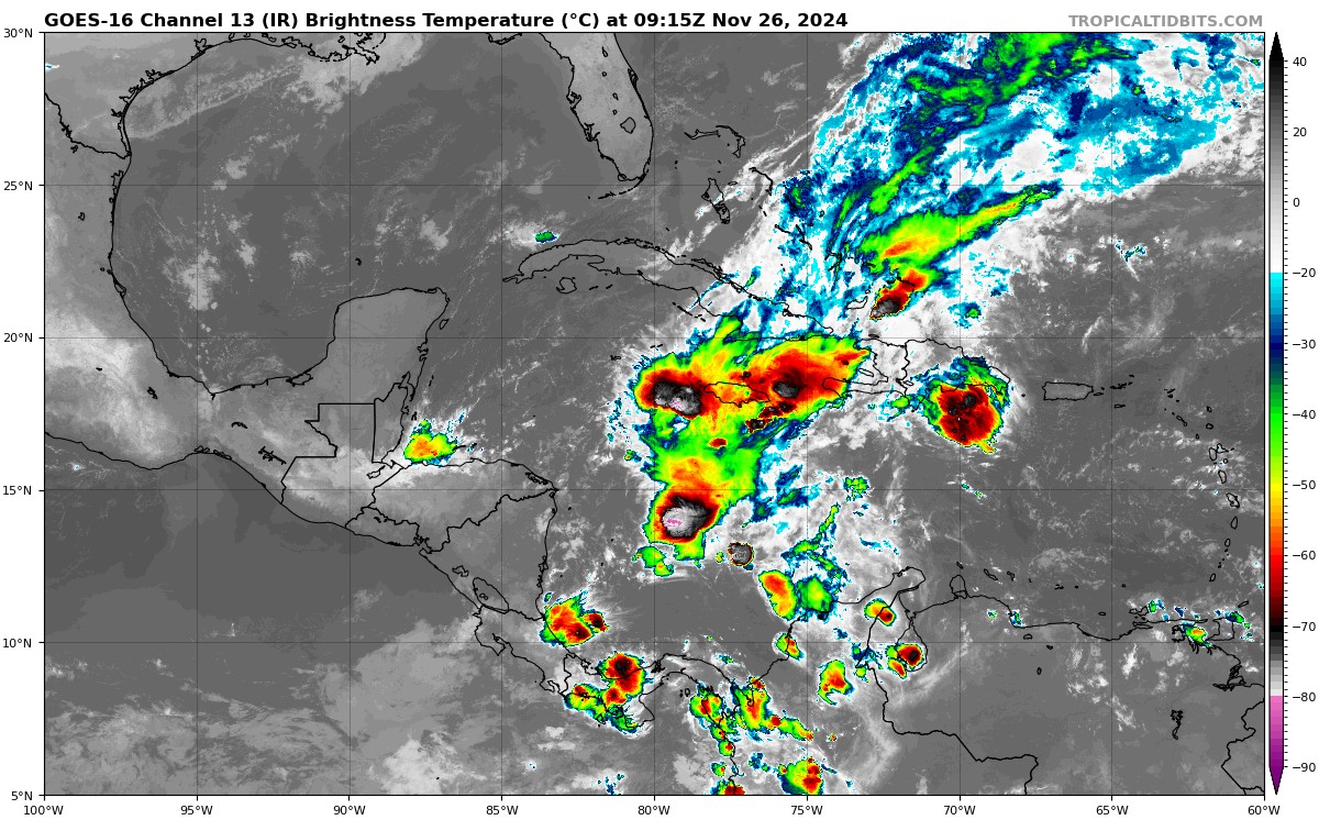 Pronóstico del clima en Quintana Roo para hoy martes 26 de noviembre 2024; chubascos en el estado, así como lluvias aisladas en Campeche y Yucatán.