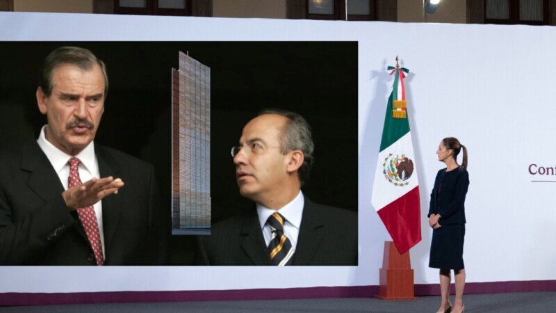 Cuestiona Sheinbaum a Fox y Calderón