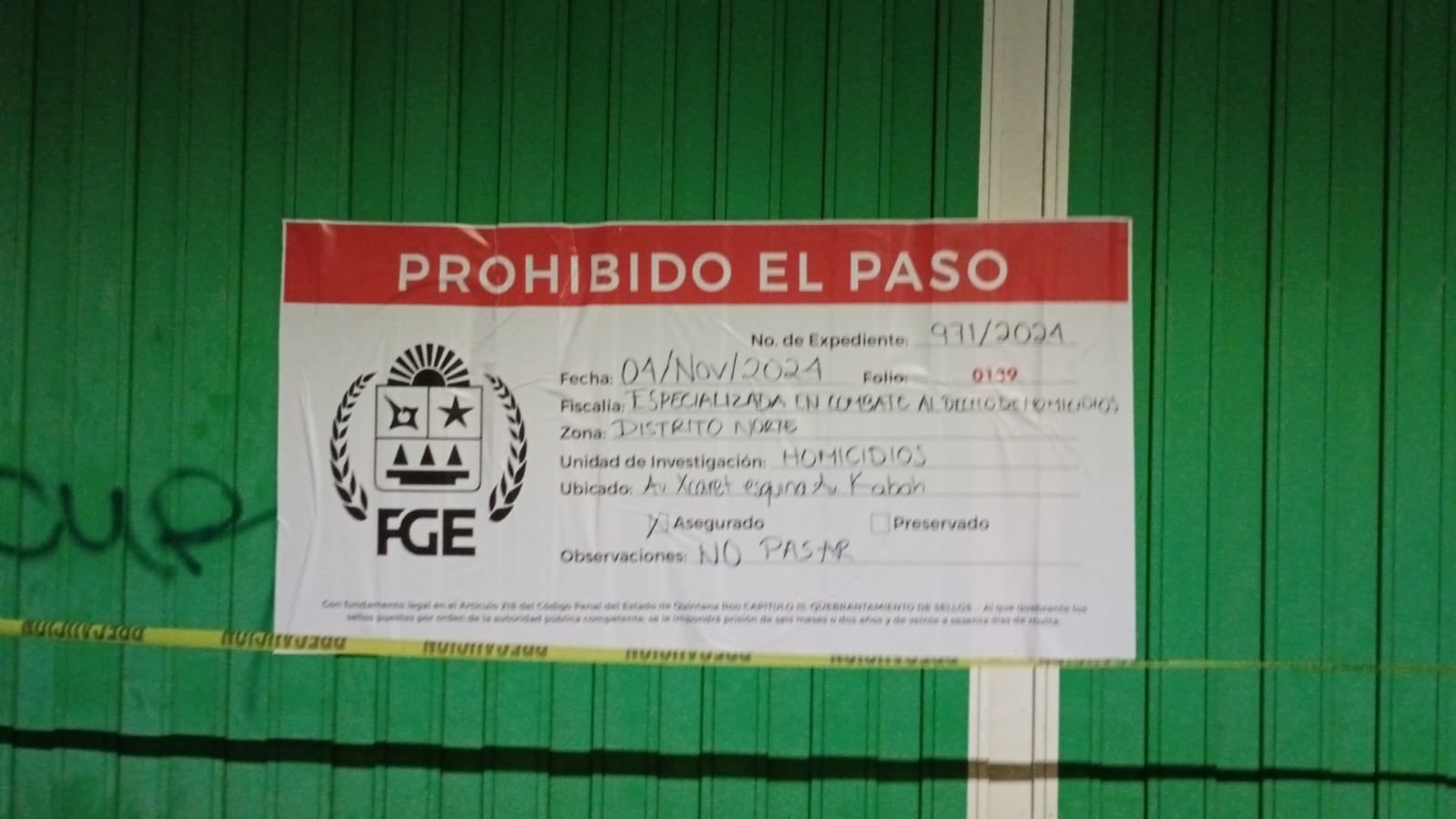 Aseguran sindicato de taxistas de Cancún, por investigación de homicidio; la madrugada de este martes terminó el cateo de la Fiscalía general.