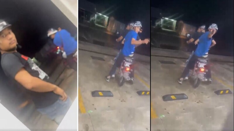 Empleado de farmacia sorprende a ladrones de motos en Real del Caribe (VIDEO)