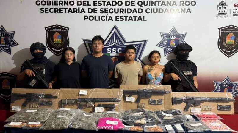 Detienen a miembros de narcocélula en la Supermanzana 208 de Cancún