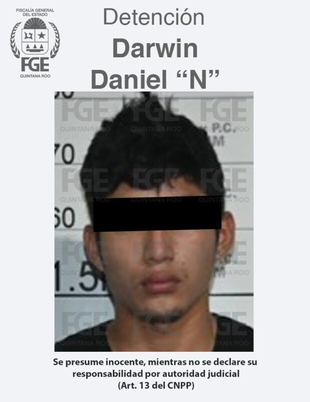 Darwin Daniel “N” alias “Tiro Loco”, cuenta con dos órdenes de aprehensión por el delito de homicidio calificado y es jefe de sicarios de grupo criminal.