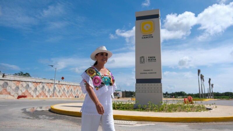 Supervisa Mara Lezama avance del entronque de la estación del Tren Maya con la carretera federal 180-D