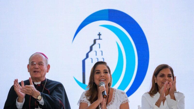 Dan inicio a la Nueva Catedral de Cancún, Mara Lezama y monseñor Pedro Pablo Elizondo, para fortalecer el turismo religioso y espiritual