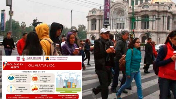 Activan alerta roja por frio intenso para varias alcaldías de la CDMX