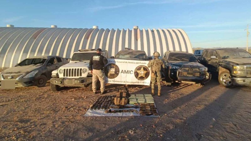 Desmantela Semar búnker con armamento y vehículos en Sonora