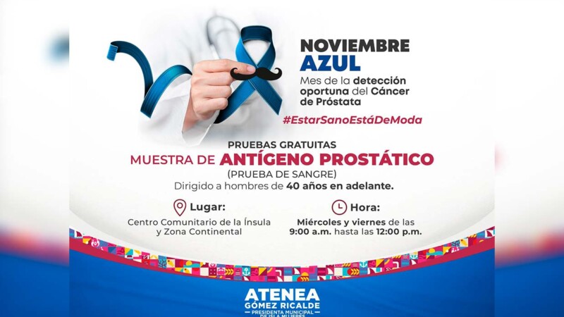 Gobierno de Isla Mujeres lanza campaña para promover la detección oportuna del cáncer de próstata