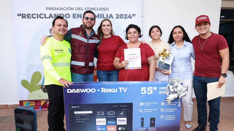 Atenea Gómez Ricalde promueve cultura del reciclaje en Isla Mujeres, con la premiación de la segunda edición del Concurso “Reciclando en Familia”