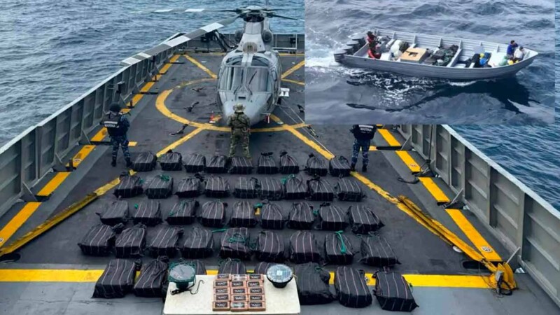 Decomisa Semar 1.7 toneladas de cocaína en costas de Acapulco