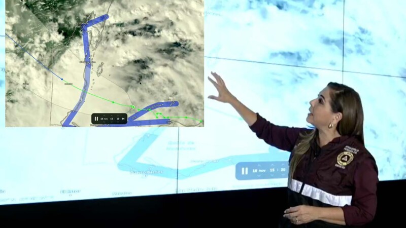 Actualiza Gobernadora de Quintana Roo reporte sobre condiciones de la Tormenta Tropical Sara