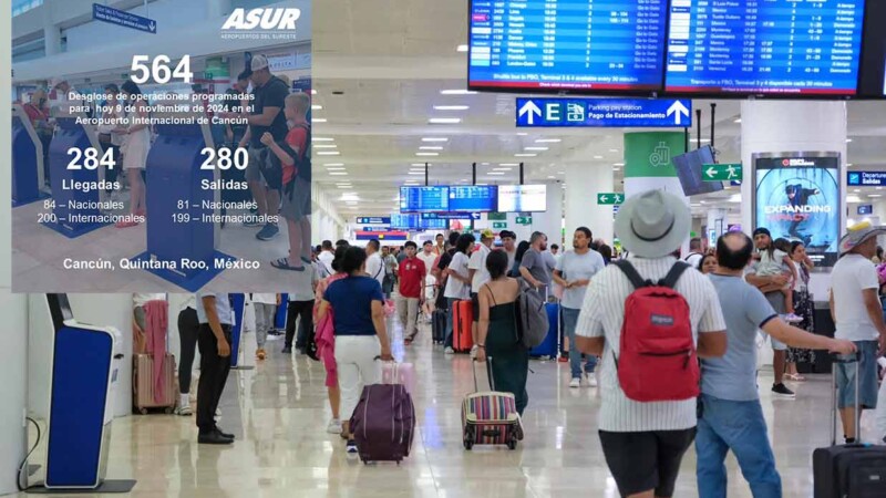 Programan aeropuertos de Quintana Roo 634 vuelos este sábado