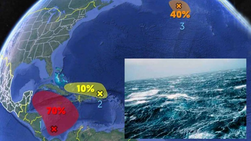 Autoridades de Quintana Roo emiten alerta por zonas de baja presión en el Caribe