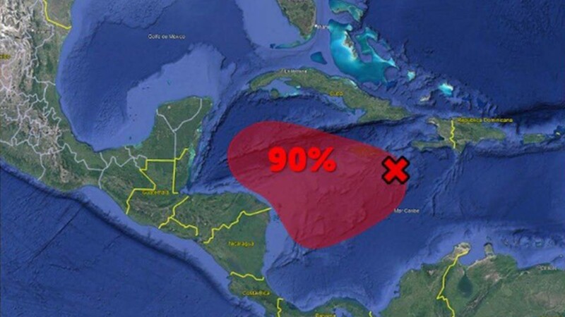 Zona de Baja Presión en el Caribe aumenta probabilidad de evolución ciclónica