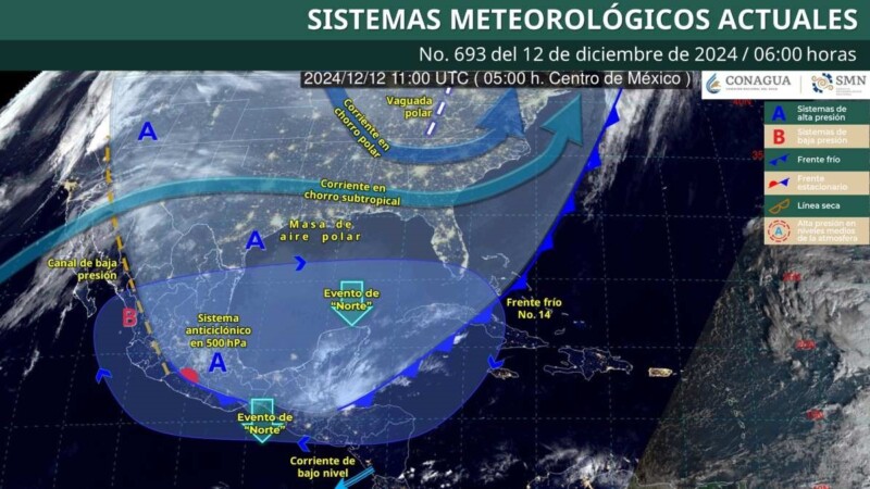 Pronóstico del clima en Quintana Roo para hoy jueves 12 de diciembre 2024