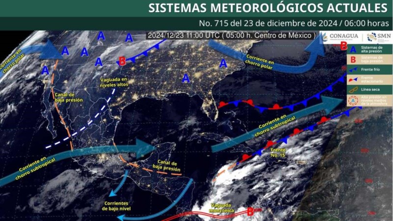 Pronóstico del clima en Quintana Roo para hoy lunes 23 de diciembre 2024