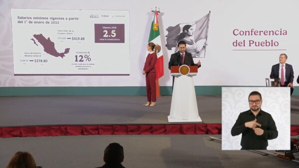 En 2025, alza de 12 por ciento al salario mínimo