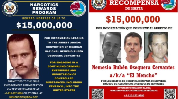 “Precio a la cabeza” de ‘El Mencho’ es de 15 mdd: EU