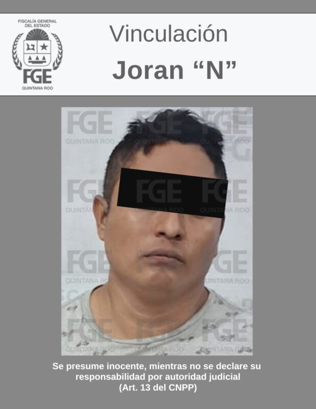 Procesarán a sujeto acusado de 4 homicidios en Santa Cecilia en Cancún; de acuerdo con las investigaciones; Joran “N” es el autor intelectual.