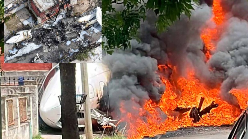 Se estrella avión en barrio de Argentina tras fallido aterrizaje