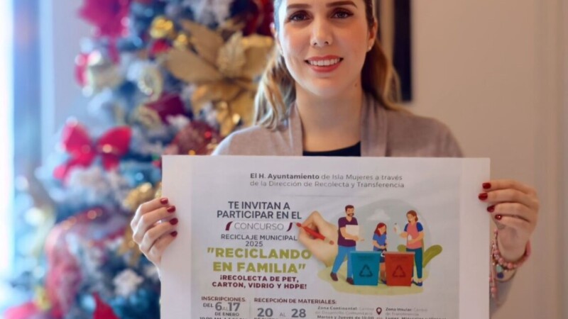 Atenea Gómez Ricalde invita a la comunidad isleña a participar en el Concurso ‘Reciclando en Familia’