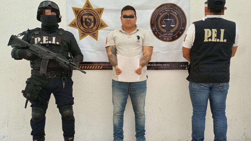 Detiene en Yucatán a “El Gemelo”,  acusado de extorsión y homicidio en Quintana Roo