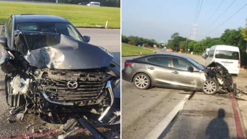 Aparatoso accidente en la Zona Hotelera de Cancún (VIDEO)