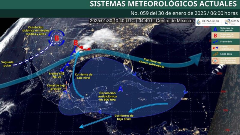 Pronóstico del clima en Quintana Roo para hoy jueves 30 de enero 2025