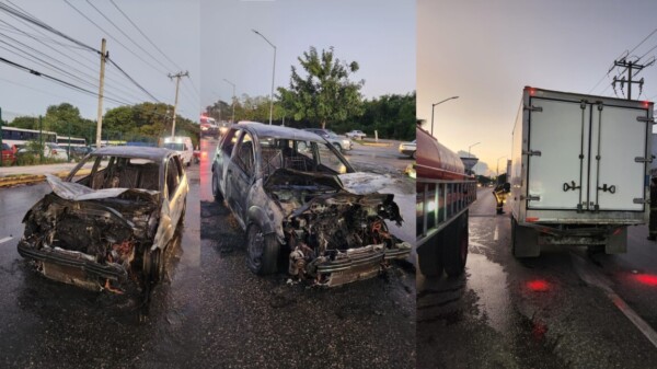 Provoca aparatoso choque y huye del lugar en Cancún