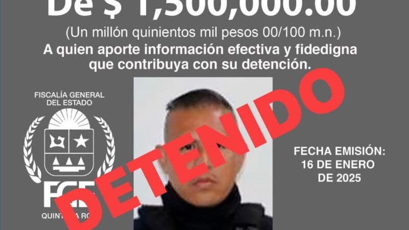Capturan al ex comandante “Cobra”, ex policía de Tulum vinculado a desapariciones forzadas