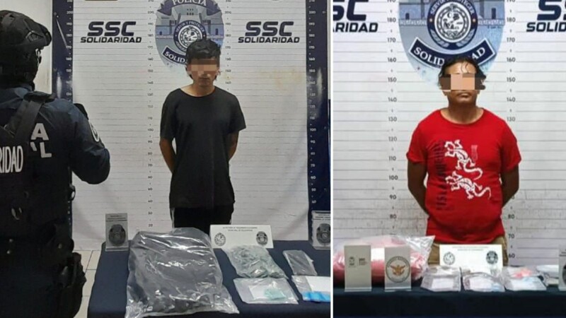 Capturan a dos narcomenudistas en Selvanova e In House en Playa del Carmen