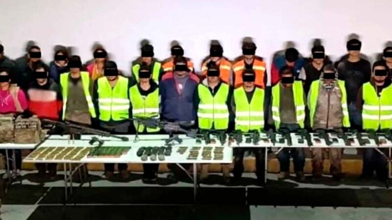 Desmantelan en Nuevo León a grupo criminal en posesión de arsenal