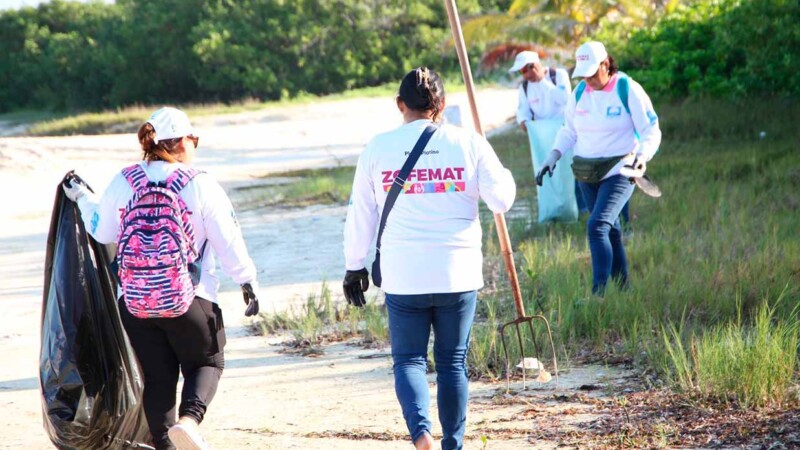 Exitosa brigada de limpieza en Isla Blanca recolecta más de 280 kg de residuos