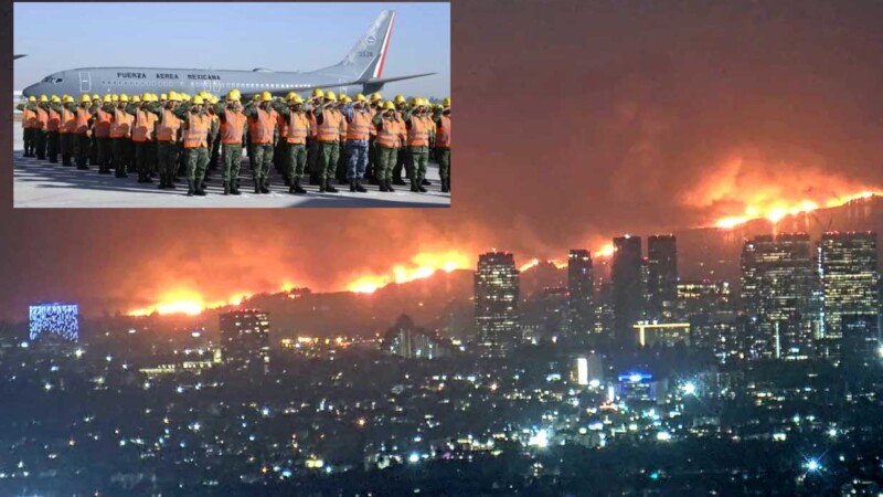 Enviará México personal para ayudar a combatir incendios en California