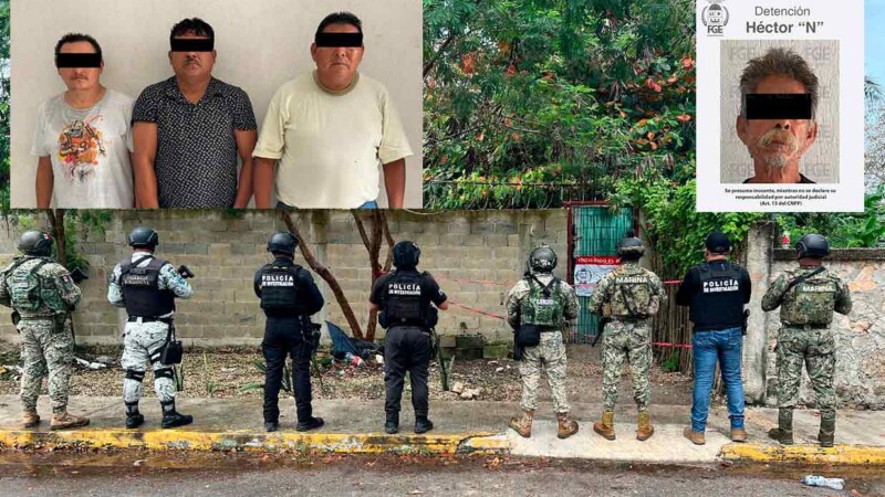 Caen cuatro presuntos narcomenudistas en sur de Quintana Roo