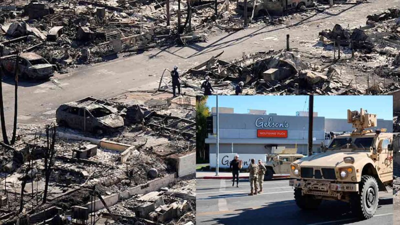 Comienzan a ceder incendios en Los Ángeles, la nueva amenaza: los saqueos