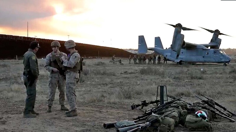 Inicia despliegue de marines de EE.UU. en frontera con México