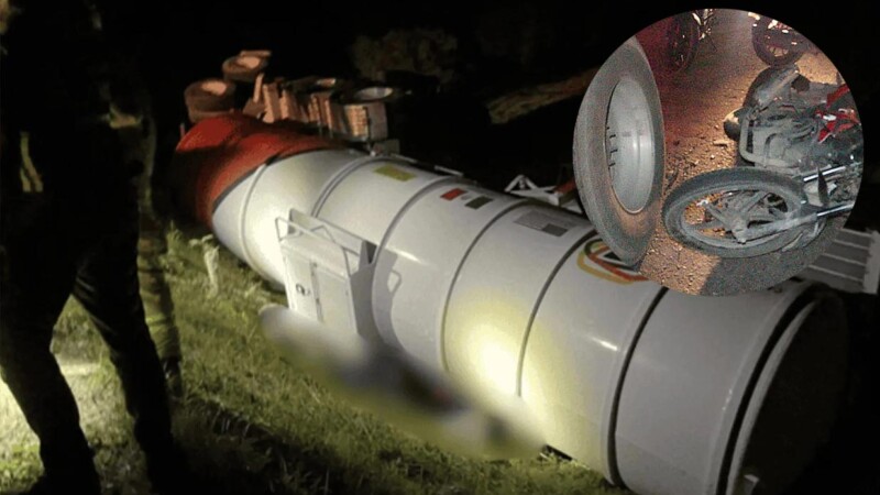 Traíler embiste a grupo de motociclistas en Veracruz y mata a dos