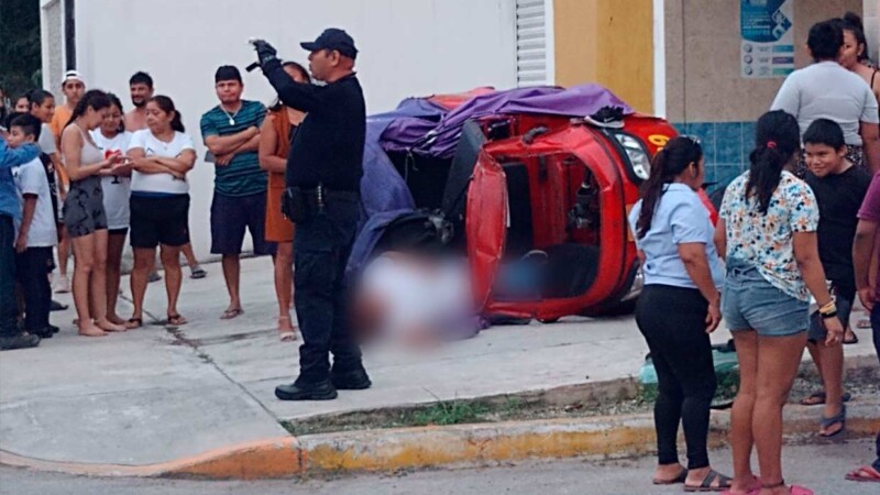 Mototaxista alcoholizada moviliza a policía de Cancún con falso reporte