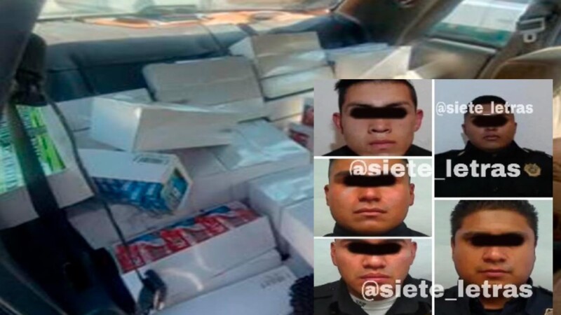 Atrapan a policías en CDMX con drogas y medicamentos robados