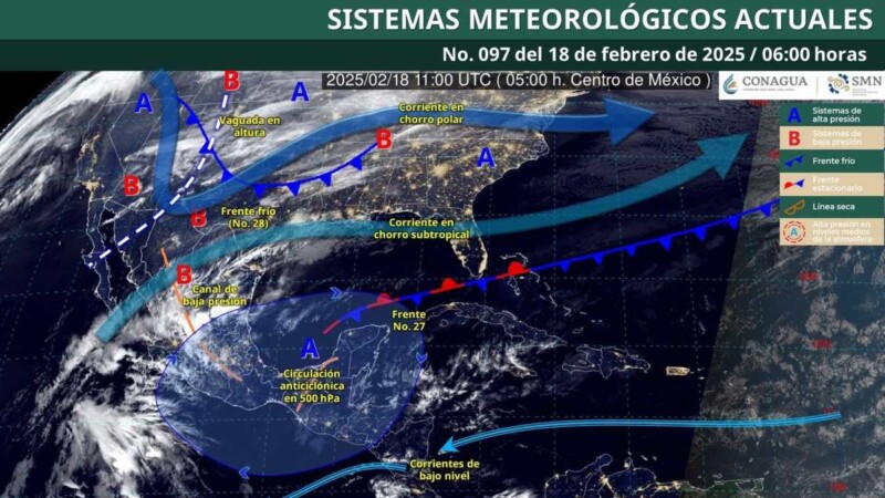 Pronóstico del clima en Quintana Roo para hoy martes 18 de febrero 2025