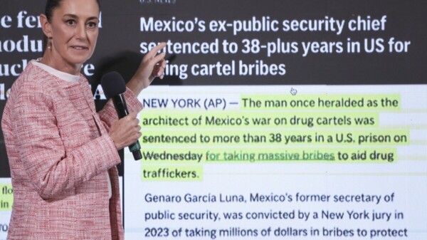 Desmiente Sheinbaum a EU, “pruebas son sobre García Luna”