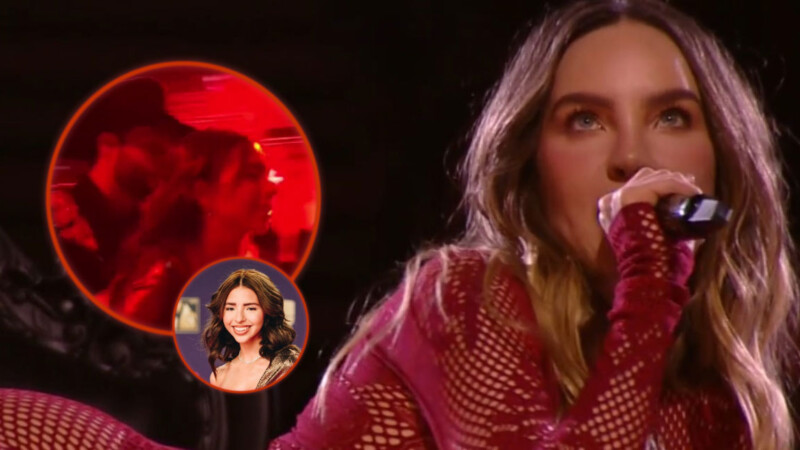 Ángela Aguilar huye durante presentación de Belinda en Premios Lo Nuestro