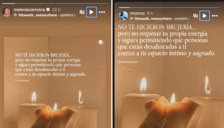 Cruz Martínez reaparece en redes sociales con foto de Melenie Carmona