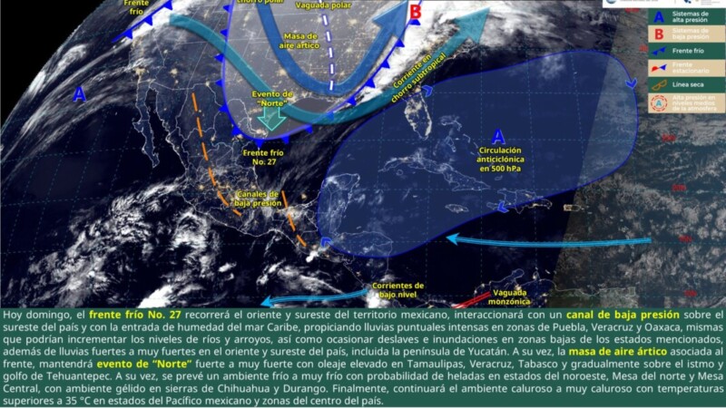 Pronóstico del clima en Quintana Roo para hoy domingo 16 de febrero 2025