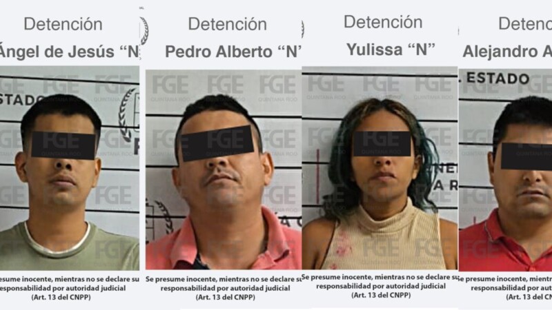 Capturan a cuatro personas por narcomenudeo en Cancún