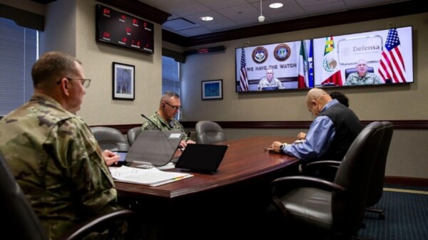 Analizan México y EU defensa y seguridad en videollamada