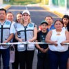 Atenea Gómez Ricalde entrega una nueva calle y andador en la Zona Urbana de Ciudad Mujeres
