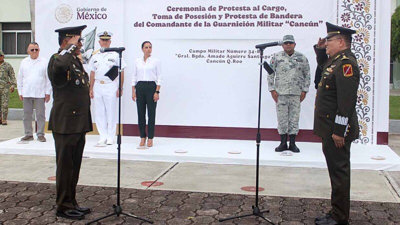 Asume el general Claudio Edmundo Huizar de la Torre mando de la Guarnición Militar de Cancún