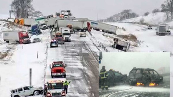 Tormenta invernal causa carambola de más de cien vehículos en Estados Unidos