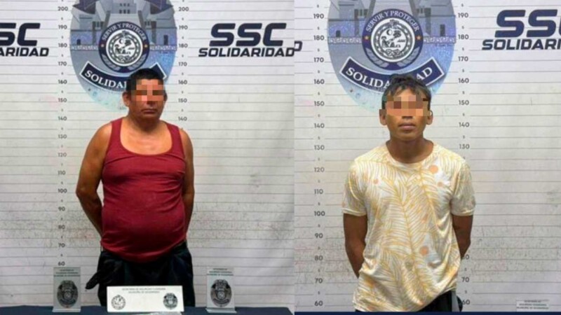 Detienen a presuntos agresor y narcomenudista en Playa Del Carmen